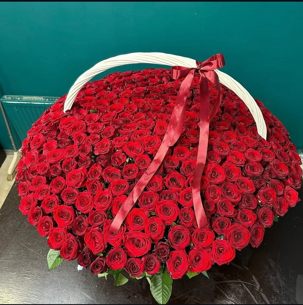 Ağ qızılgül buketi «4440»
