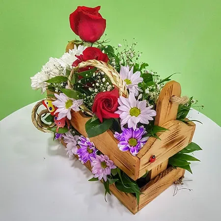 Ağ qızılgül buketi «3530»