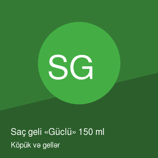 Saç geli «Güclü» 150 ml