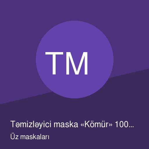 Təmizləyici maska «Kömür» 100 ml
